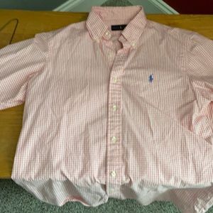 Ralph Lauren Pink Gingham Button down size M